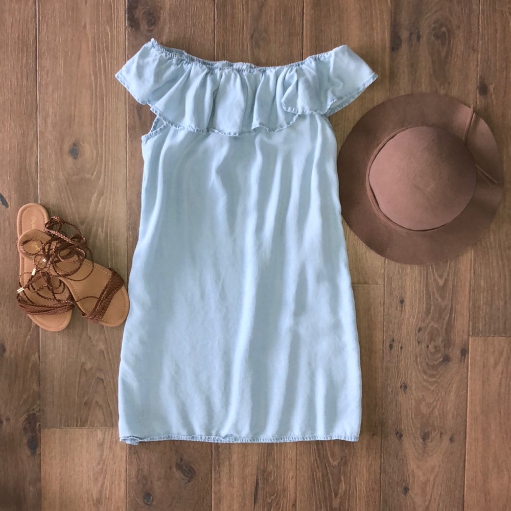 Zara girls 13/14 off the shoulder ruffle dress